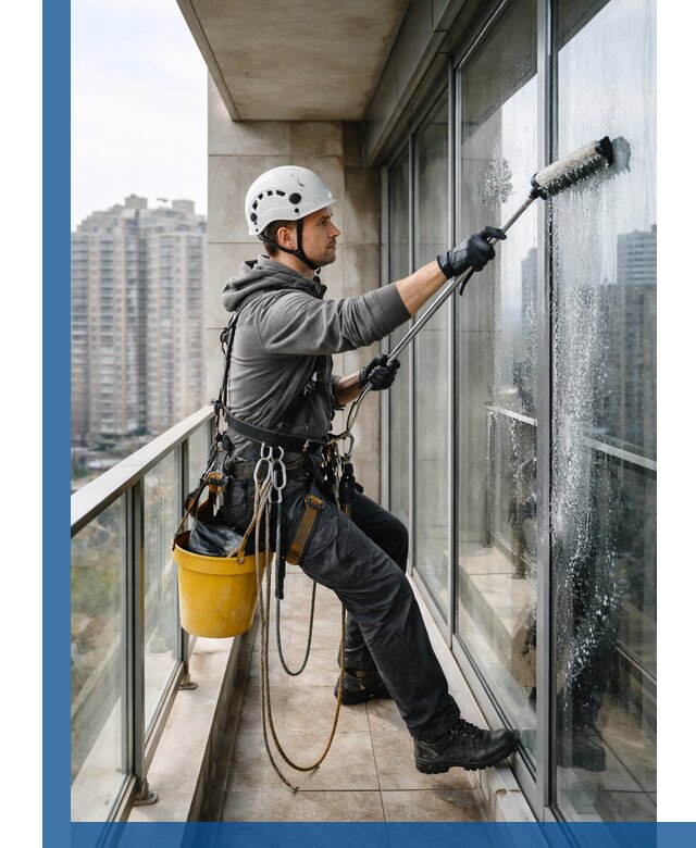 Профессиональная мойка балконного остекления в Щекине