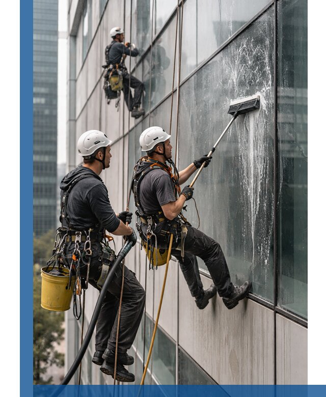 Профессиональная высотная мойка фасадов зданий в Щекине
