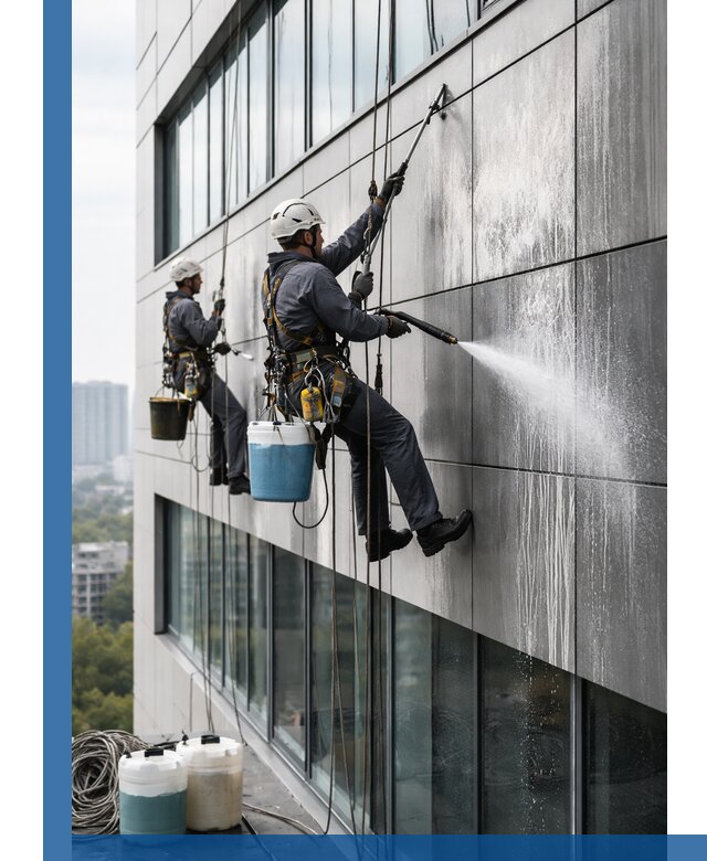 Профессиональная мойка вентилируемых фасадов в Щекине