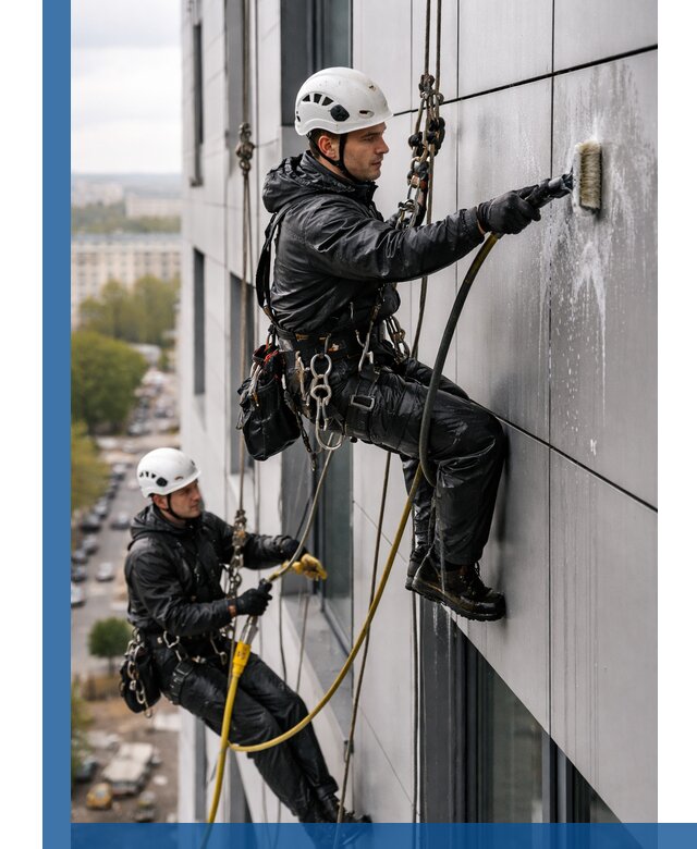 Профессиональная мойка фасада из композита в Щекине