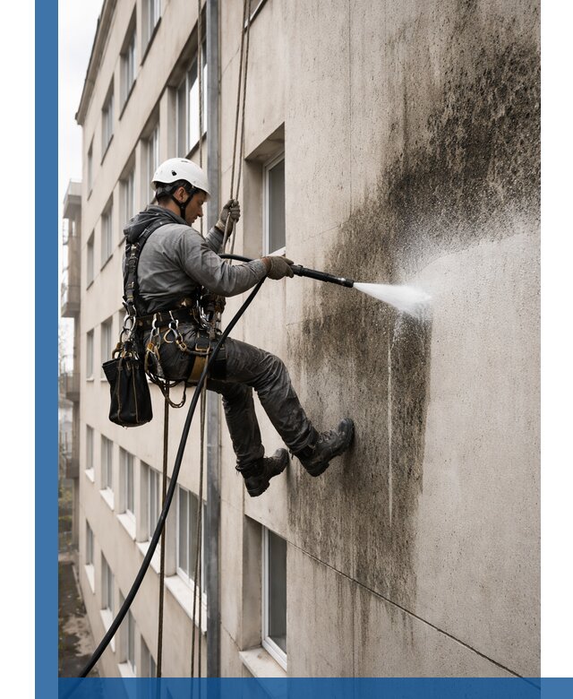 Профессиональная очистка фасадов от плесени в Щекине