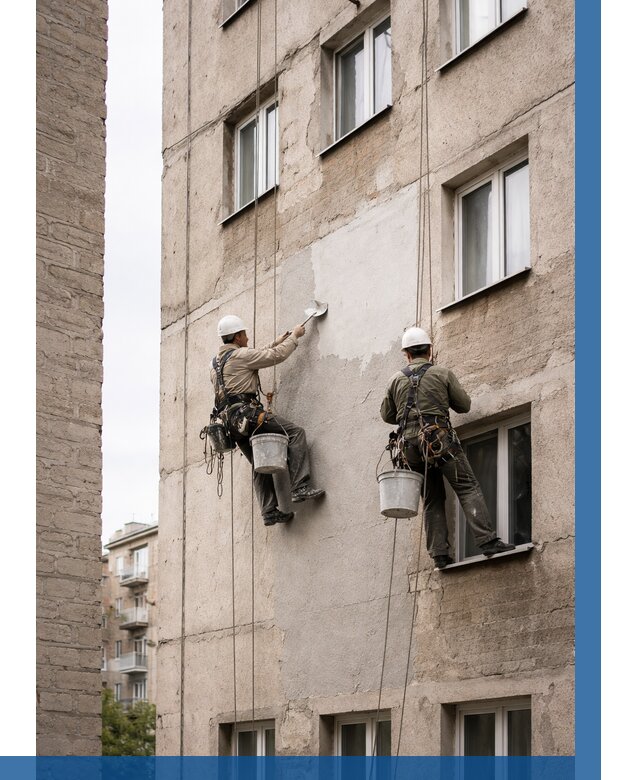 Косметический ремонт фасада в Щекине от 1132 р. | ВЫСОТНИК-Екн