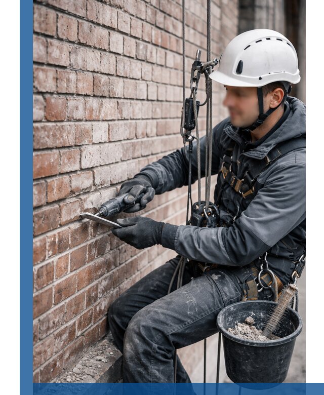 Расшивка кирпичных швов фасадов и стен, ремонт в Щекине