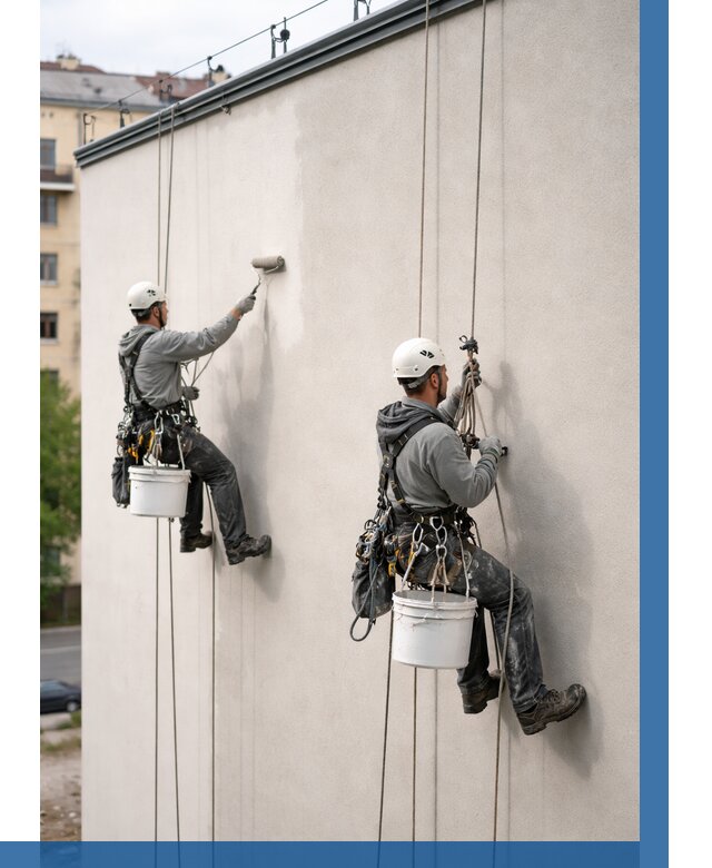 Покраска оштукатуренного фасада в Щекине от 329 р. | ВЫСОТНИК-Екн