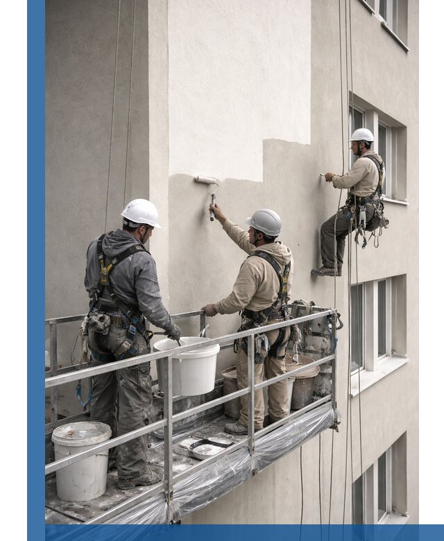 Покраска оштукатуренного фасада в Щекине под ключ с гарантией