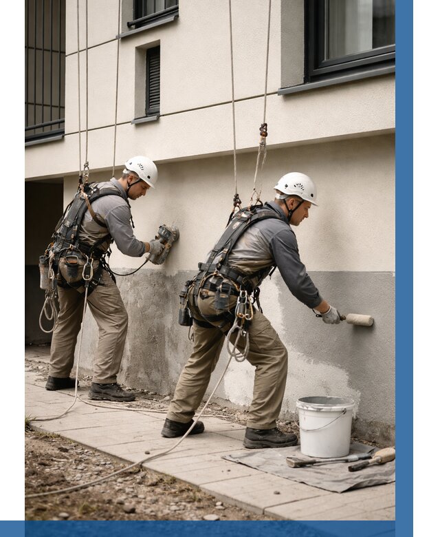 Окраска цоколя здания в Щекине от 463 р. под ключ | ВЫСОТНИК-Екн