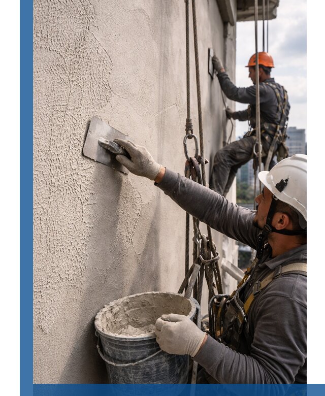Декоративная штукатурка фасада с утеплением и защитой в Щекине