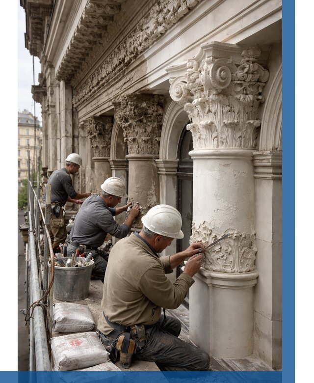 Реставрация фасадной лепнины в Щекине от 2573 р. | ВЫСОТНИК-Екн