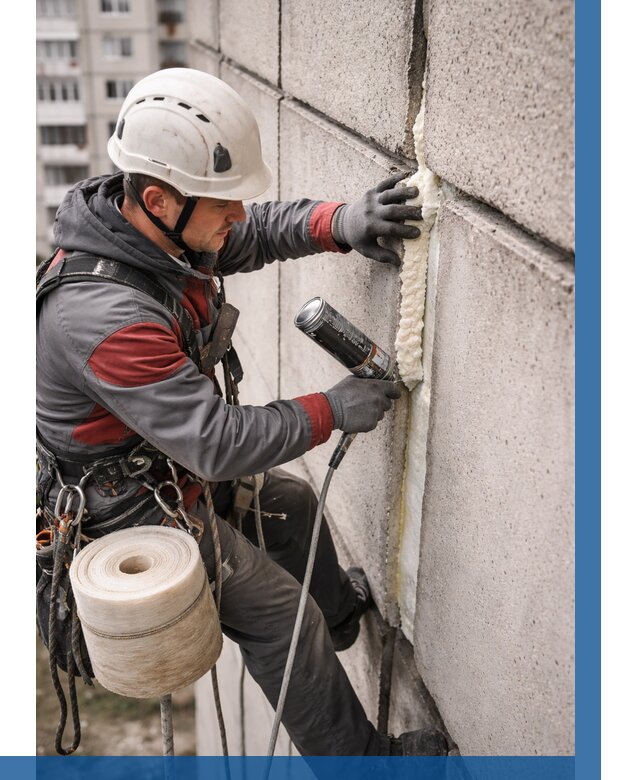 Утепление межпанельных швов в Щекине от 720 р. | ВЫСОТНИК-Екн