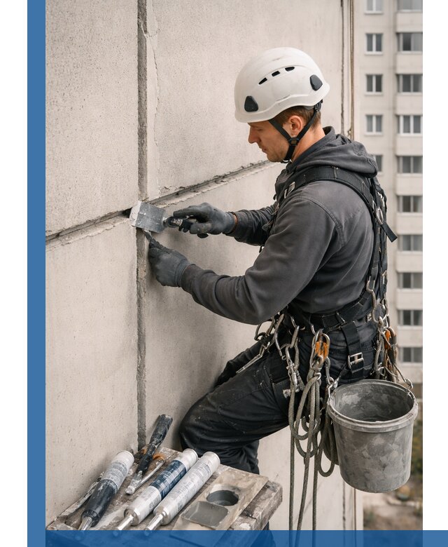Ремонт межпанельных швов в Щекине герметизация и восстановление