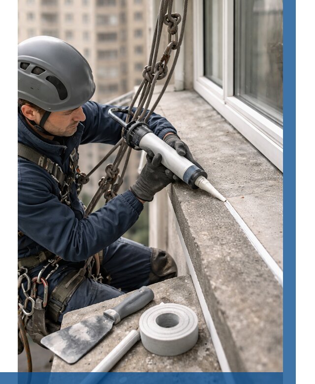 Герметизация балконного козырька в Щекине от 4631 р. | ВЫСОТНИК-Екн