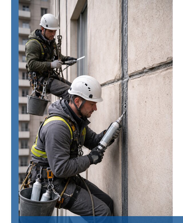 Герметизация деформационных швов фасада в Щекине качественно