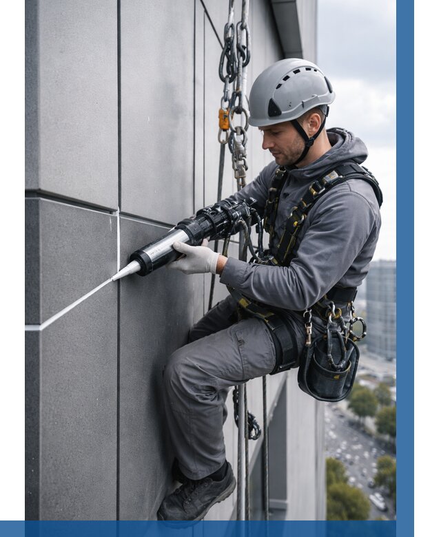 Герметизация стыков фасадных панелей в Щекине от 6690 р.| ВЫСОТНИК-Екн