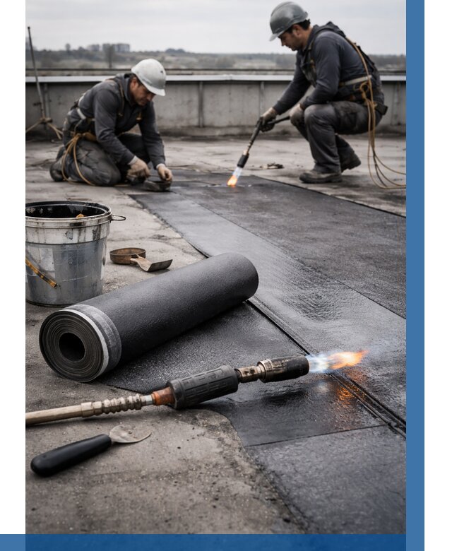 Ремонт рулонной кровли в Щекине от 669 р. | ВЫСОТНИК-Екн