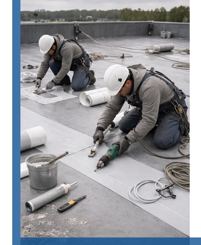 Ремонт мембранной кровли в Щекине качественно и с гарантией