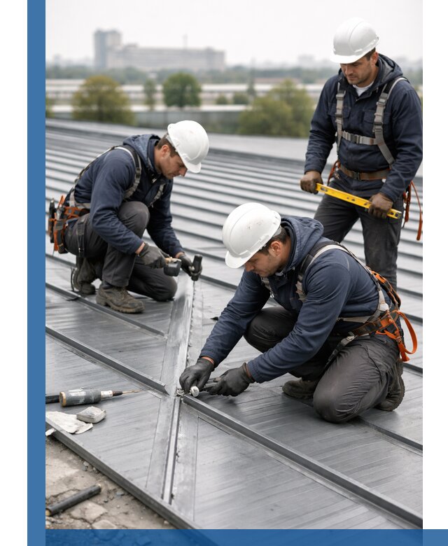 Ремонт фальцевой кровли в Щекине срочно и качественно