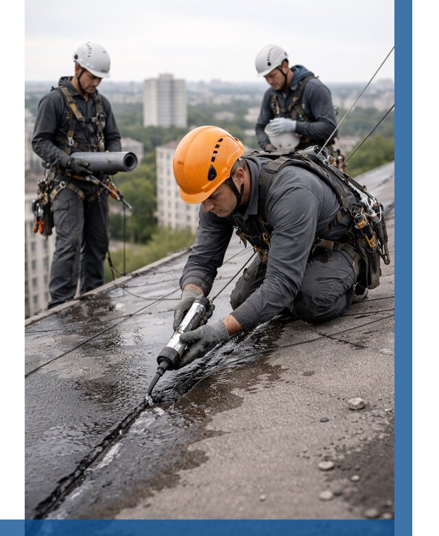 Устранение протечек кровли в Щекине от 12350 р. | ВЫСОТНИК-Екн