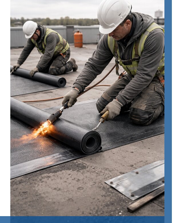 Монтаж наплавляемой кровли в Щекине от 875 р. — ВЫСОТНИК-Екн