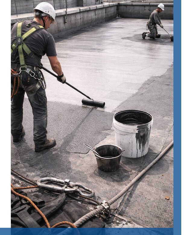 Гидроизоляция кровли жидкой резиной в Щекине от 515 р. | ВЫСОТНИК-Екн