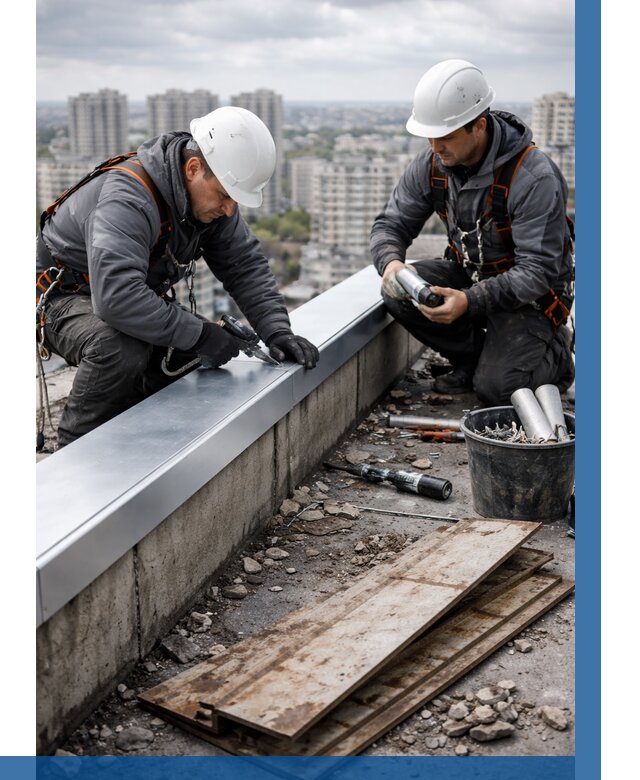 Замена парапетных крышек под ключ в Щекине от 1235 р. | ВЫСОТНИК-Екн