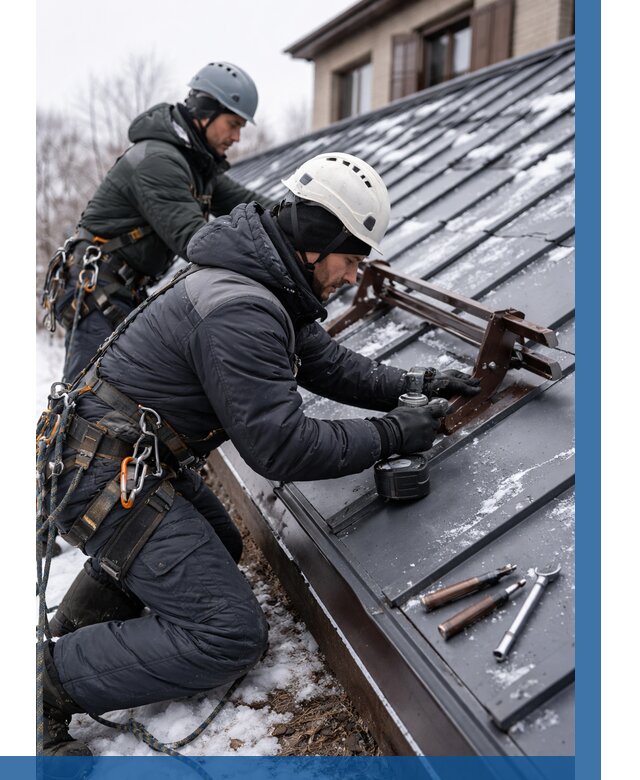 Монтаж снегозадержателей в Щекине от 463 р. | ВЫСОТНИК-Екн