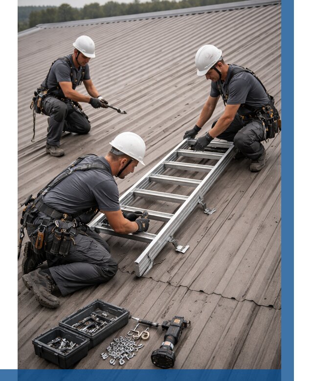 Монтаж кровельной лестницы в Щекине от 4631 р. | ВЫСОТНИК-Екн