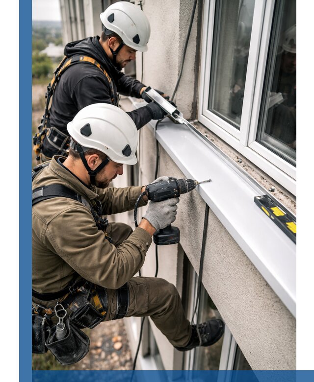 Профессиональный монтаж оконных отливов и отведения воды в Щекине