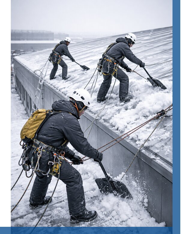 Очистка навесов от снега в Щекине от 4631 р. | ВЫСОТНИК-Екн