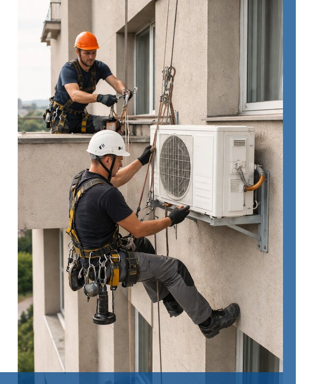 Монтаж внешнего блока кондиционера в Щекине от 6690 р. | ВЫСОТНИК-Екн