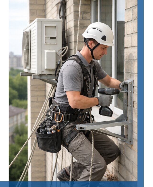 Установка кронштейнов кондиционера в Щекине от 3602 р. | ВЫСОТНИК-Екн