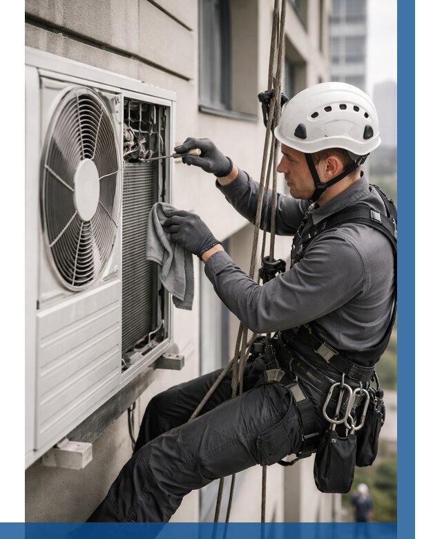 Обслуживание внешнего блока кондиционера в Щекине от 2779 р.ВЫСОТНИК-Екн