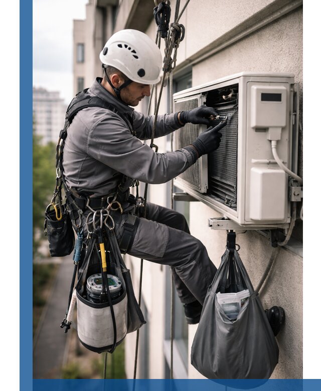 Обслуживание внешнего блока кондиционера в Щекине профессионально