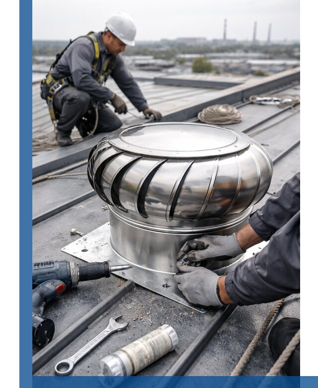 Установка дефлекторов на кровле в Щекине профессионально