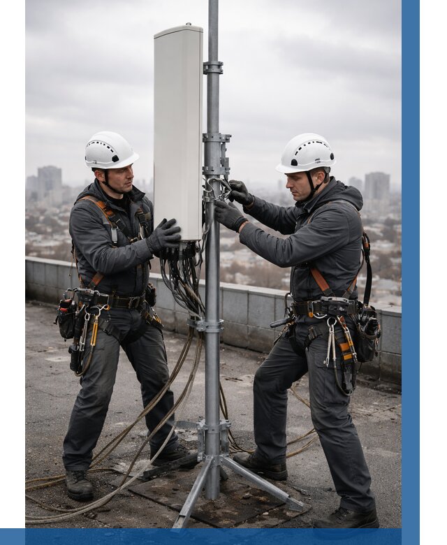 Монтаж антенн связи на крыше в Щекине от 8748 р. | ВЫСОТНИК-Екн