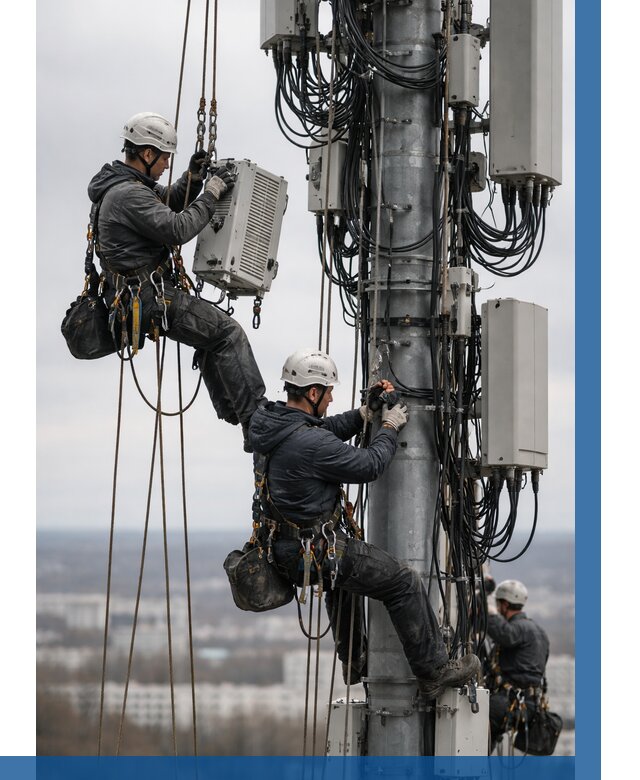 Монтаж оборудования связи на мачте в Щекине от 7719 р. | ВЫСОТНИК-Екн