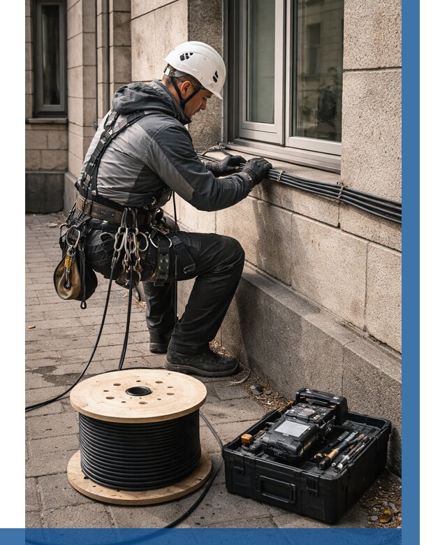 Прокладка оптоволоконного кабеля в Щекине от 823 р. | ВЫСОТНИК-Екн