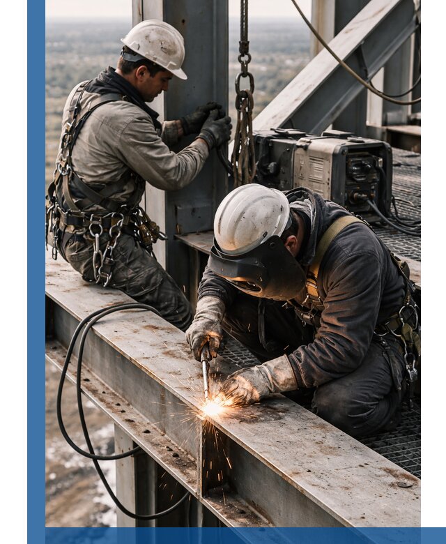 Высотные сварочные работы в Щекине для промышленных объектов