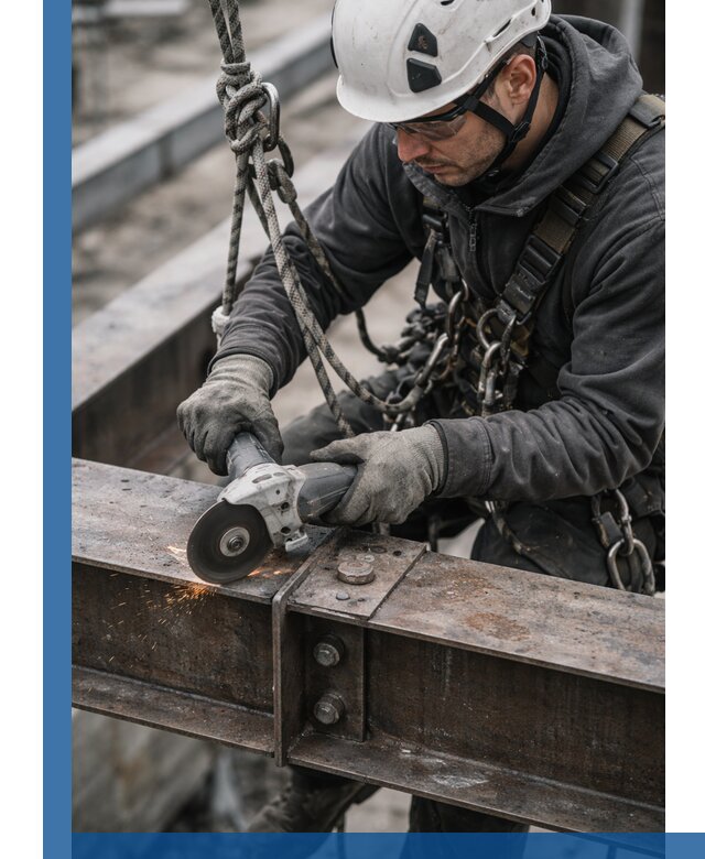 Резка металла на высоте в Щекине для зданий и конструкций