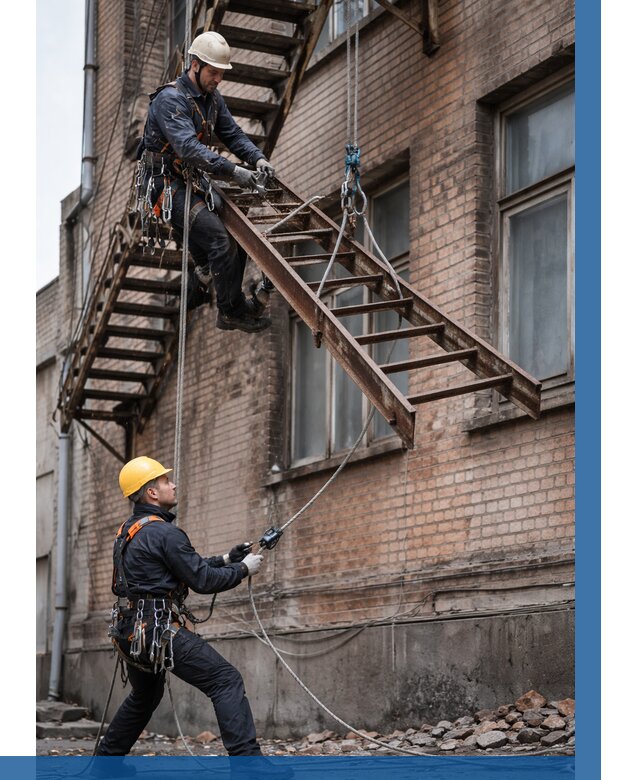 Демонтаж пожарной лестницы в Щекине от 12350 р. | ВЫСОТНИК-Екн