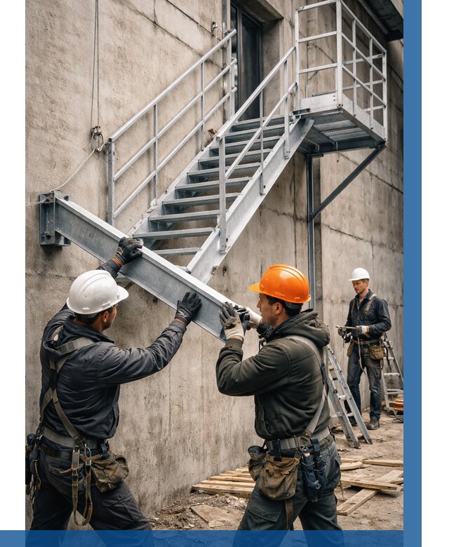 Монтаж металлических лестниц в Щекине от 15438 р. | ВЫСОТНИК-Екн