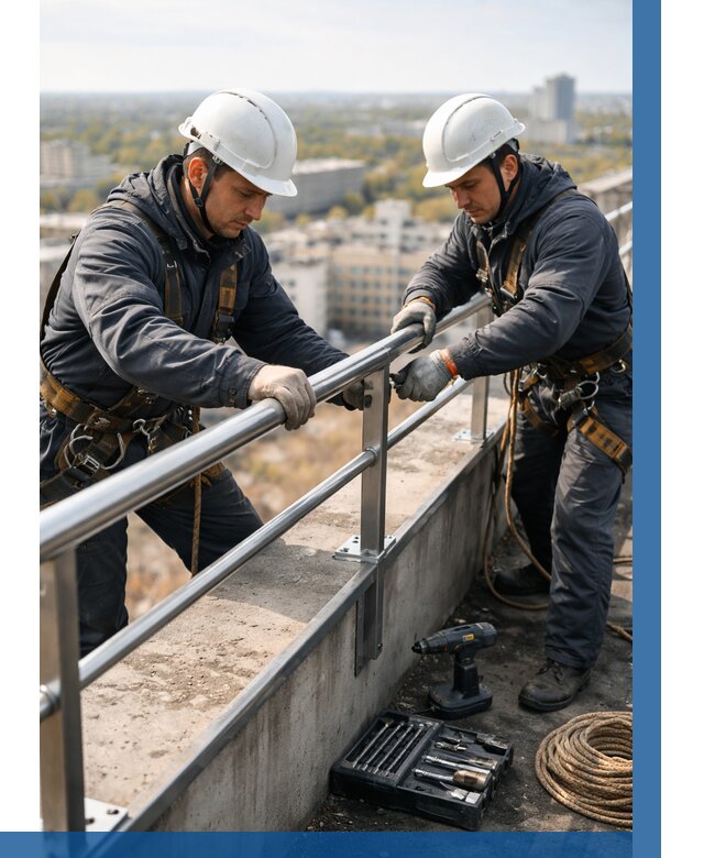 Монтаж перил на высоте в Щекине от 2573 р. | ВЫСОТНИК-Екн