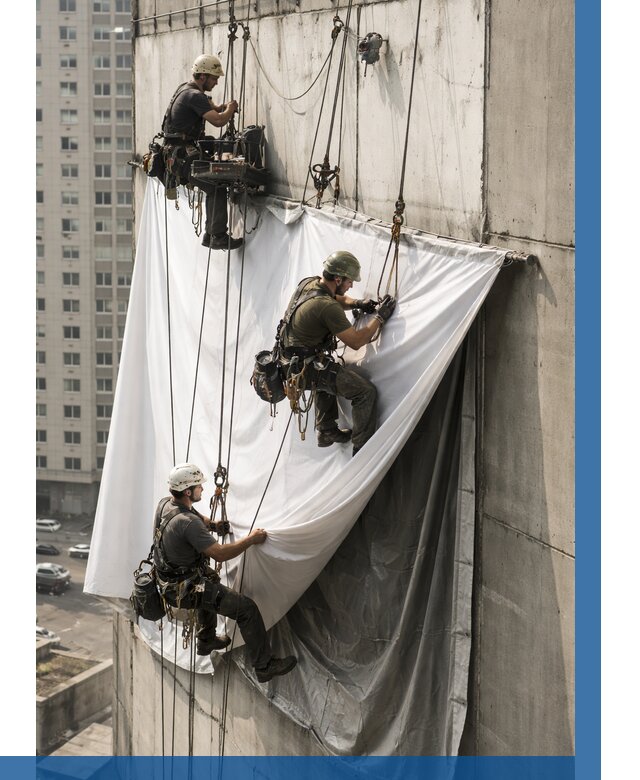 Замена баннерного полотна в Щекине от 6690 р. | ВЫСОТНИК-Екн—заказать