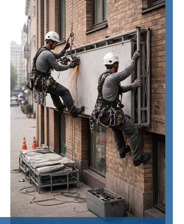 Демонтаж рекламной вывески в Щекине от 6690 р. | ВЫСОТНИК-Екн