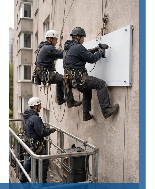 Монтаж табличек и указателей в Щекине от 3602 р. | ВЫСОТНИК-Екн