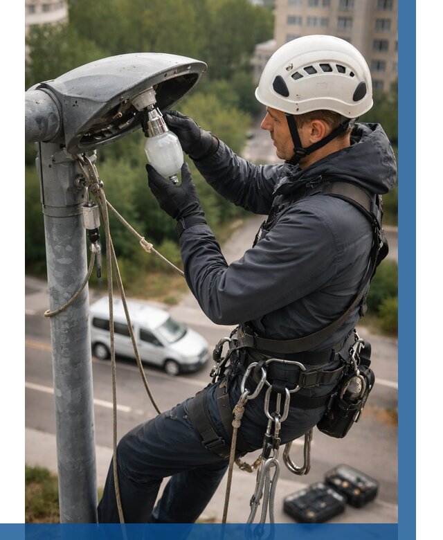 Замена ламп на высоте в Щекине от 2573 р. | ВЫСОТНИК-Екн