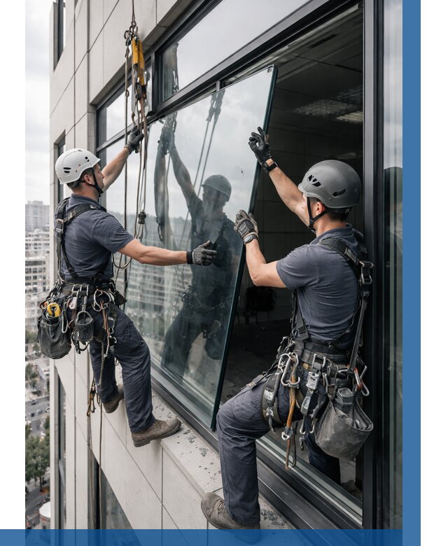 Замена стеклопакетов на высоте в Щекине от 5661 р. | ВЫСОТНИК-Екн