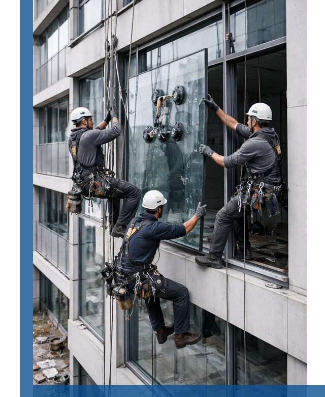 Фасадное остекление и монтаж витражей зданий в Щекине под ключ