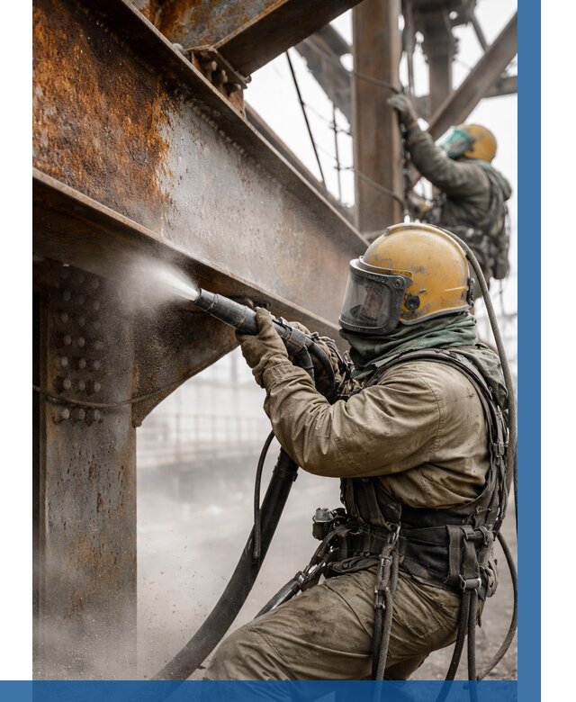 Пескоструйная очистка металлоконструкций в Щекине по 618 р.  ВЫСОТНИК-Екн