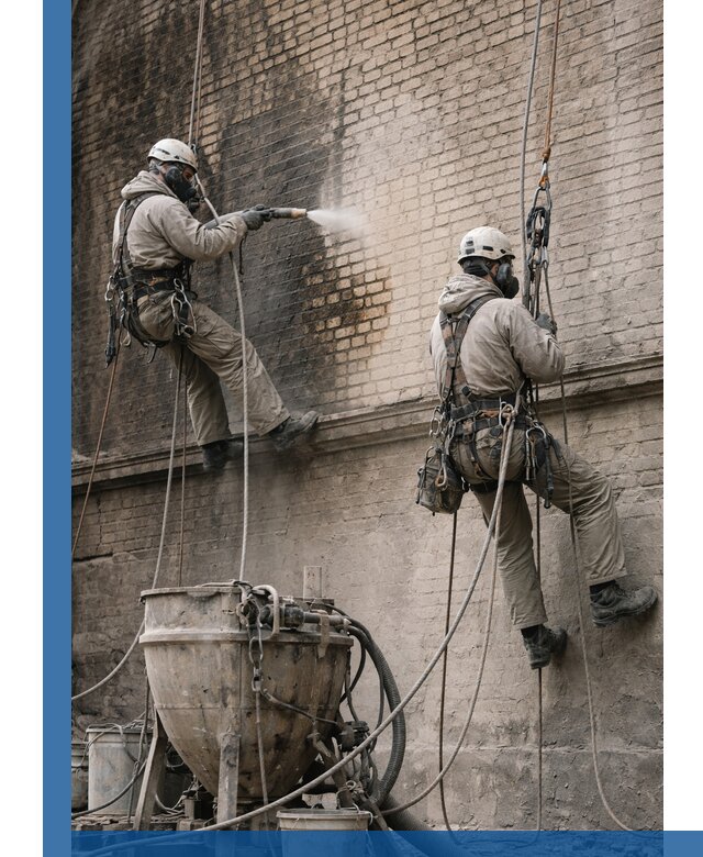 Пескоструйная очистка фасадов в Щекине профессионально