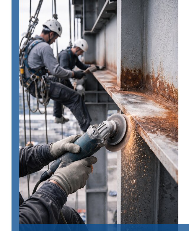 Зачистка металла от ржавчины и подготовка поверхностей в Щекине